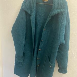 Geiger of Austria Boiled Wool Coat, size 42 (US size 12 Large) with wood Buttons